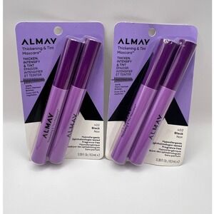 Almay Thickening and Tint Mascara 402 Black Noir 2 Packs 4 Tubes Total New NIP